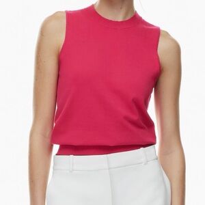 NWT Babaton Fuchsia Crewneck Knit Tank